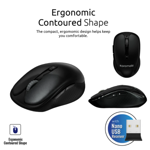 ergonomic contoured shape